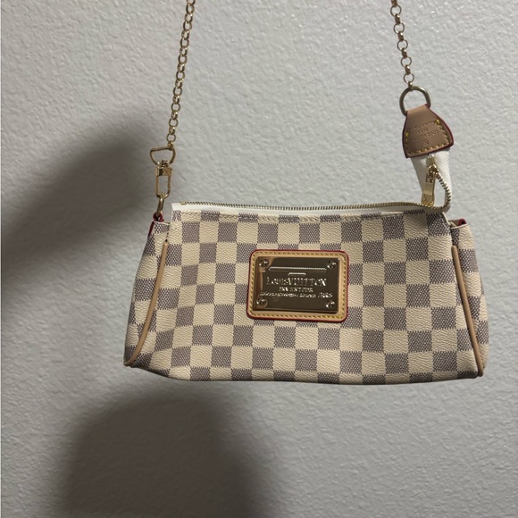 Handbags - Checkered Beige Designer Shoulder Bag